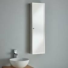 Miltenberger 27.17'' w x 19.7'' h x 7.8'' d wall mounted bathroom cabinet. Mirror Bathroom Cabinet Wall Hung Bathroom Slimline Storage 900mm X 250mm 5060472884930 Ebay