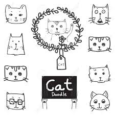 Téléchargez ces vecteur gratuits sur dessin animé mignon chien et chat ami, et découvrez plus de 15m de ressources graphiques professionnelles sur freepik. Ensemble De Dessin De Tetes De Chat Mignon En Doodle Ligne Noire Sur Fond Blanc Clip Art Libres De Droits Vecteurs Et Illustration Image 67842191