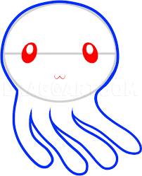 In the first step for how to draw a jellyfish, draw the big u shape and turn the paper to your side. How To Draw A Jellyfish For Kids Step By Step Drawing Guide By Dawn Dragoart Com