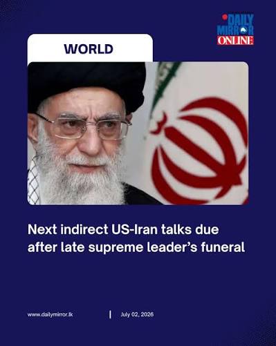 The next indirect United States-Iran talks will come after the late Iranian supreme leader's funeral, mediators said on Thursday (Jul 2), as diplomacy inches ahead on ending the Middle East war. Following