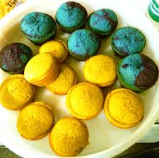 Homemade Coffee Cupcakes Yellow And Tie Dye Cupcakes Blue And Purple Anniversaire