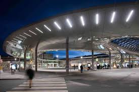 Sheltering Disk For Transport Hub Uses Custom Alucobond Acm In Award Winning Project Alucobond Best Architects Futuristic Architecture