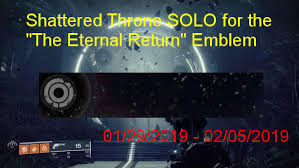 Here's how you can get your hands on it. Unlock The Eternal Return Emblem By Completing Shattered Throne Solo By Thaison96 Fiverr