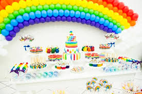 We have the perfect baby shower decorations in pink and blue. Kara S Party Ideas Rainbow Birthday Party Planning Ideas Cake Idea Supplies Decorations