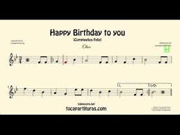 Happy Birthday Sheet Music For Oboe Youtube Happy Birthday Music Sheet Music Happy Birthday Instrumental