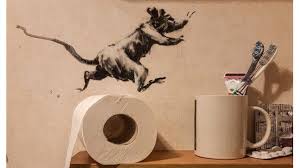 The video of banksy's rats in the underground quickly went viral, generating 3 million views on instagram in a less than a day. Coronavirus Banksy Makes Bathroom Lockdown Art Bbc News