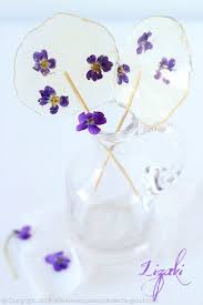 Fiolki Flower Food Homemade Lollipops Fairy Food
