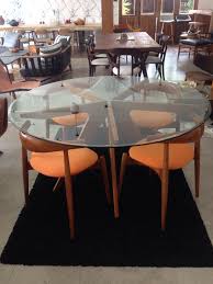 Helgen Star Table With Oscar Chair All Frame In Teak Wood With Glass