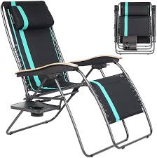 The chair adjusts to literally any position, from completely reclined to upright and everything in between. Buy Portal Zero Gravity Chair Adjustable Patio Lounge Recliner With Headrest Side Table Lounge Chair Support 350lbs Black Online In Indonesia B08rmtmctp