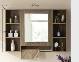*complete your decoration with other products of the collection mahe like under sink cabinet, over the toilet cabinet or tower linen unit *the top large work surface and the open shelf are ideal for towels or to display decorative items *features also 2 large sliding drawers, cabinet dimensions : The Bathroom Mirror Cabinet Hang Wall Type Shelf Hanging The Bathroom Lens Case Solid Wood Cabinets Bathroom Mirror Cabinet Mirror Cabinets