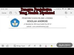 Belajar Cara Membuat Kop Surat Di Android Dengan Wps Office Youtube