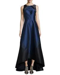 Monique Lhuillier Sleeveless Colorblock High Low Gown Midnight High Low Evening Dresses High Low Gown Dresses