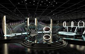 Virtual Tv Entertainment Set 3d Model Tv Set Design Entertainment Sets Virtual Studio