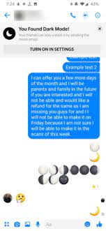 Update Facebook Confirms How To Manually Enable Facebook Messenger Dark Mode Popup Menu Facebook Messenger Moon Emoji