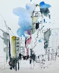 My Windsor And Newton Competition Entry Landscape Sketch Interesting Drawings Urban Sketching