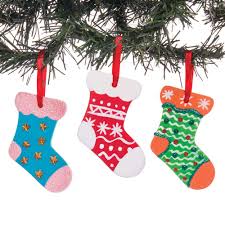 Join your stocking by stitching both white. Christmas Stocking Ceramic Decorations Baker Ross