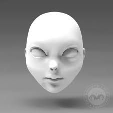 Zum selbst gestalten und drucken. Anime Madchen 3d Kopfmodel Fur Den 3d Druck 110mm Marionettes Cz