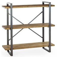 The shelving units were then stained using general finishes. Camden Metal And Wood Shelf Unit Industrial Shelving