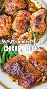 These Sweet And Spicy Boneless Chicken Thighs Are Incredibly Delicious And Made On The St Boneless Chicken Thigh Recipes Chicken Dinner Recipes Chicken Recipes