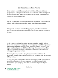 Ciri Kebahasaan Teks Pidato