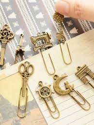 Random Vintage Bookmark 2pcs Shein Usa Vintage Bookmarks Book Markers Paper Clip