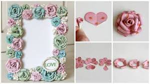 Home diy origami flower picture frame. How To Make Frame With Paper Flowers Simple Craft Ideas