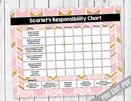 Chore Chart Printable Kids Chore Sugarpickle Designs
