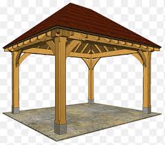In terms of setting out your roof make sure that the hip rafters are at 45 degrees to the wall plate. Gazebo Hip Roof Gable Roof Timber Framing Wood Building Outdoor Structure Png Pngegg