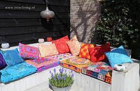 oosterse kussens voor op je loungeset of bank van steigerhout kussens bank van steigerhout bank steigerhout