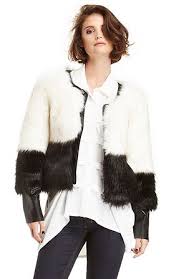 Black And White Faux Fur Coat Line Dot Scarlett Faux Fur Jacket In Black White Faux Fur Jacket Fur Jacket Daily Look