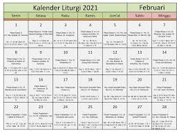 Bacaan liturgi kamis 14 januari 2021. Download Kalender Liturgi Februari 2021 Tahun B 1 Pdf Excel Dan Jpeg Enkosa Com Informasi Kalender Dan Hari Besar Bulan Januari Hingga Desember 2021