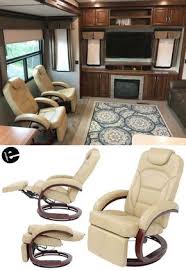 Kick Back And Relax In Your Rv Or Camper With This Euro Recliner Chair The 360 Degree Swivel Base And Padded Arm Camper Furniture Rv Furniture Recliner Chair