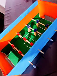 Though The Russian Football Fever Is Over I Diy A Shoebox Foosball Table Yesterday Night With Minimal Materials And Recy Recycled Items Liquid Paper Recycling