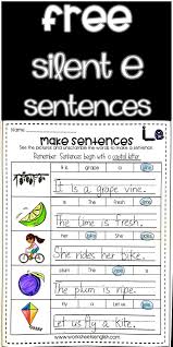 Silent E Sentence Free English Worksheets In 2020 Digraph Words Magic E Words Free English Worksheets