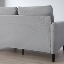 Divanetto 2 posti l110 p50 h43seduta 68spalliera; Angersby Divano A 2 Posti Knisa Grigio Chiaro Ikea It