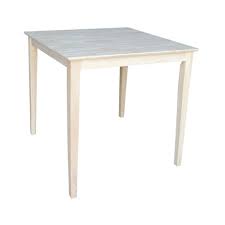 Abaco 54 square counter height leg table by prime at prime brothers furniture. 36 Square Solid Wood Counter Height Table With Shaker Legs Unfinished International Concepts Target