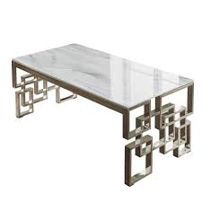 Grab the perfect luxury piece with this collection of designer side tables. Marble Glass Silver Coffee Table