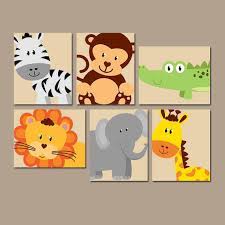 All prints are also available as framed and unframed art prints. Jungle Animal Wall Art Canvas Or Prints Boy Girl Nursery Artwork Safari Zoo Animals Gend Safari Animals Nursery Animal Nursery Decor Safari Animal Wall Art