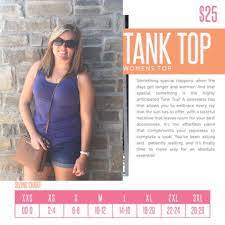Lularoe Tank Top Size Chart Lularoe Tank Top Lularoe Tank Top Sizing Lularoe Sizing