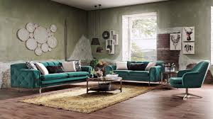 Canapea Fixa Tapitat Cu Stofa 2 Locuri Rosalina Verde L188xa97xh78 Cm Somproduct Home Decor Furniture Decor