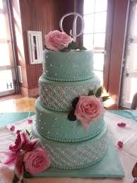 Blue and pink wedding cake. 37 Elegant Tiffany Blue Wedding Cake Ideas Weddingomania