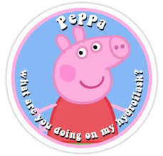 Peppa What Are You Doing On My Hydroflask Sticker Hydroflask Stickers Peppa Pig Stickers Hydroflask