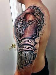 Top 53 Half Sleeve Tattoo Ideas 2021 Inspiration Guide Cool Shoulder Tattoos Shoulder Armor Tattoo Badass Tattoos