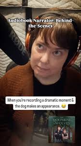Audiobook Narrator: Behind-the-Scenes, When you’re recording a dramatic  moment and the dog makes an appearance. Is Roxy auditioning to play a  werewolf? 😂 , The Moonrise of Wolves by Kaitlin R. Maresca ...