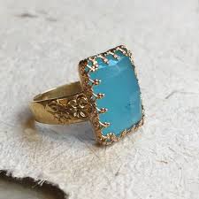 Blue Quartz Ring Blue Stone Ring Victorian Crown Ring Etsy Blue Quartz Ring Blue Stone Ring Blue Quartz