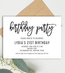 Black And White Party Invitations Templates Pin On Card