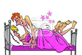 Wieso mögen es manche männer eine frau zu schlagen,anzuspucken,beschimpfen,befehle zu geben ? Cartoon Sex Manner Und Frauen Im Bett Leinwandbilder Bilder Koitus Kopulation Liebe Machen Myloview De