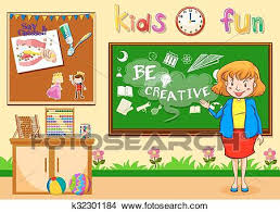 Please use and share these clipart pictures with your friends , page 2. Female Teacher Teaching In The Classroom Clipart K32301184 Fotosearch