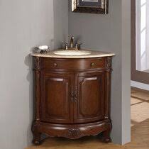 This modern vanity comes with a beautiful white ceramic basin and two soft closing storage cabinet doors. Corner Bathroom Vanities You Ll Love In 2021 Wayfair
