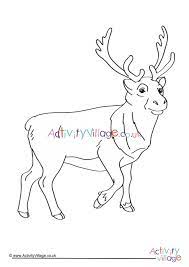 Santa has come to visit and he brought his reindeer. Reindeer Colouring Page 6